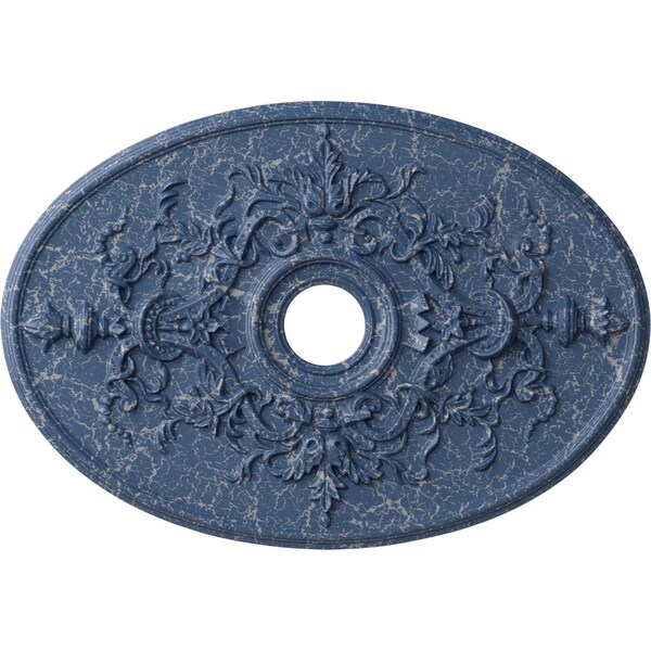Ekena Millwork Alexa Medallion (Canopies up to 5 5/8"), 30 3/4"W x 21 1/4"H x 3 7/8"ID x 1 5/8"P, Americana Crackle CM21X30ALAMC - main